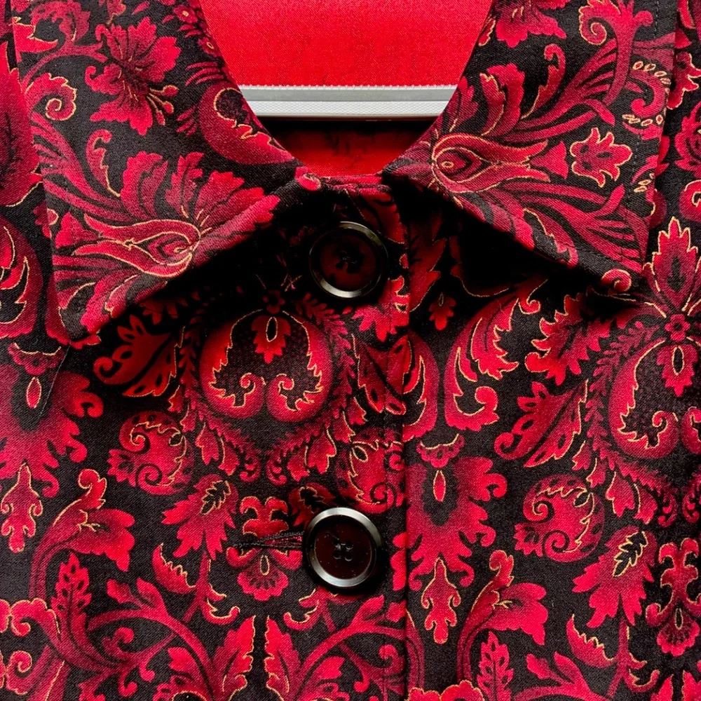 Rich Red and Black Top - Picture 2 of 7